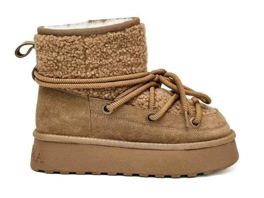 Cozy Fleece Genuine Leather Outsole Winter Boots for Lady-1 Cozy Fleece Genuine Leather Outsole Winter Boots for Lady