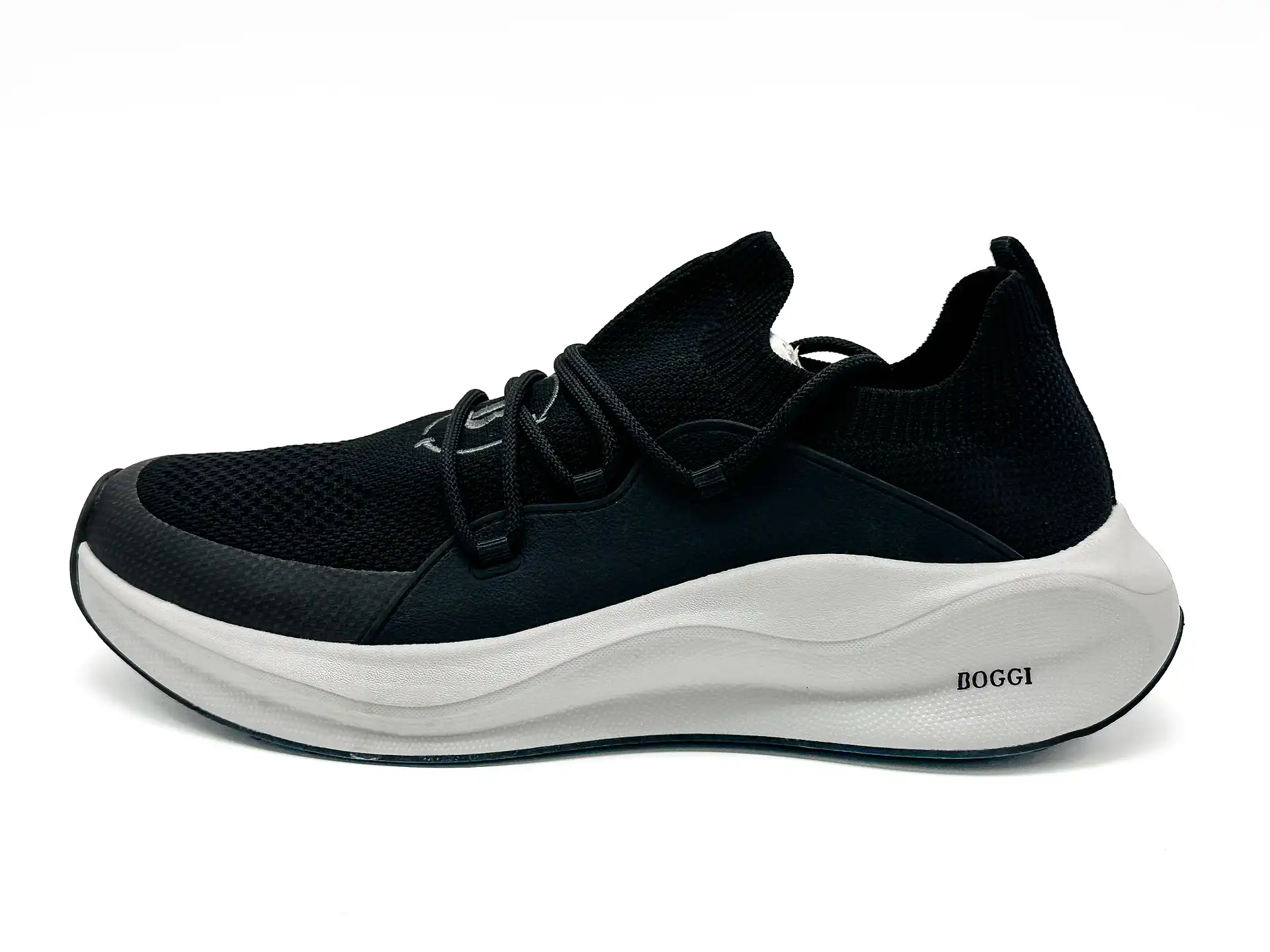 Premium Men's Black Shoes Sports Lightweight Breathable Knit Casual Sneakers for Professional Athleisure